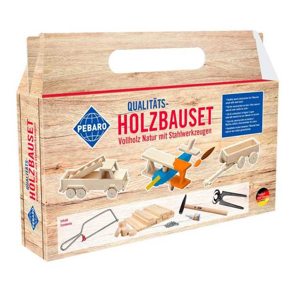 Kit de Construcción de Madera en Caja de Cartón con Asa de Transporte PEBARO