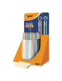 Bolígrafo Cristal Glacé, Tinta Azul/Negra, 40 uds, Expositor BIC