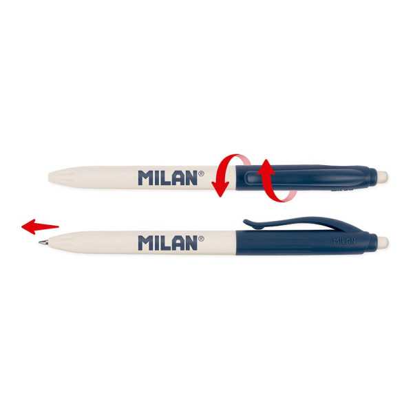 Bolígrafo Borrable por Fricción P1 Tinta Azul, 25 uds, Expositor MILAN