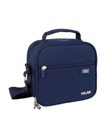 Bolsa Isotérmica Porta Alimentos, Serie 1918, Azul Marino, con 3 Recipientes 3,5 l MILÁN