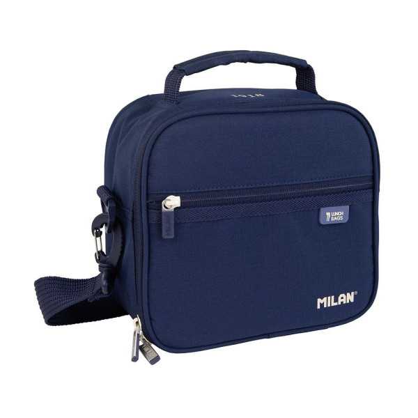Bolsa Isotérmica Porta Alimentos, Serie 1918, Azul Marino, con 3 Recipientes 3,5 l MILÁN