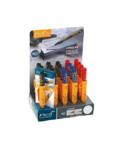 Expositor con 20 Marcadores de Tinta Colores Surtidos PICA