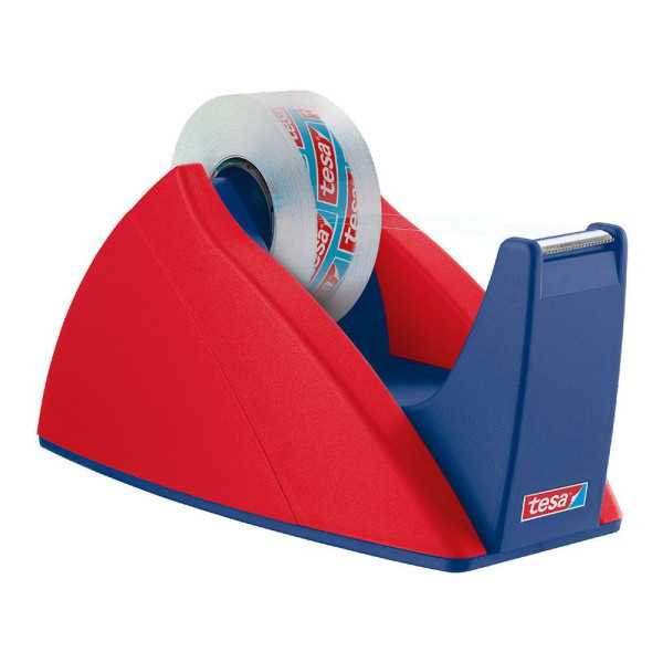 Portarollos Easy Cut Rojo / Azul para Rollos de 33 m TESA