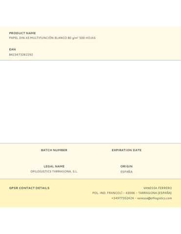 Lote de 5 Unidades Papel DIN A5 Multifunción Blanco 80 g/m² 500 Hojas LIDERPAPEL 2