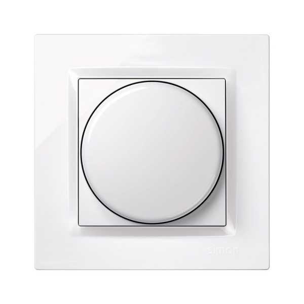 Interruptor LED Regulable Blanco con Marco SIMON