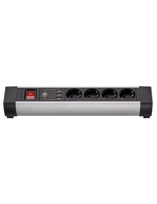 Base Múltiple con Fijación 4 Tomas + 3 USB 1,5 m de Cable SIMON
