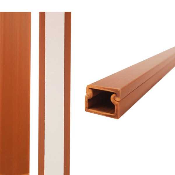 Lote de 30 Unidades Mini Canal Adhesiva Madera Oscura 2 m 10 x 10 mm (Precio por Metro) EDM
