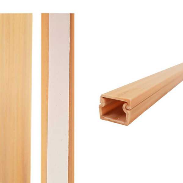 Lote de 30 Unidades Mini Canal Adhesiva Madera Clara 2 m 13 x 10 mm (Precio por Metro) EDM