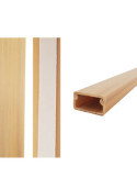 Lote de 26 Unidades Mini Canal Adhesiva Madera Clara 2 m 19 x 11 mm (Precio por Metro) EDM