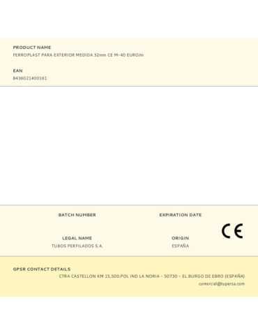 Lote de 25 Unidades Ferroplast para Exterior Medida 32mm CE M-40 EURO/m TUPERSA 2