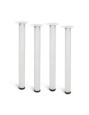 Pata Cilíndrica de Mesa, Modelo 4406, de Acero en Color Blanco, Ø60 x 710 mm, 4 uds REI