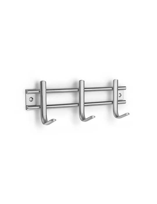 Colgador de Acero Inoxidable 3 Ganchos (Blister) INOFIX