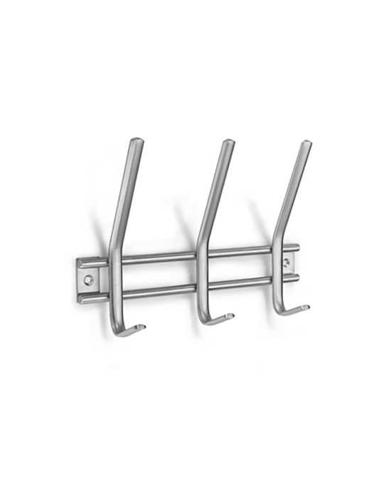 Colgador de Acero Inoxidable 6 Ganchos Doble (Blister) INOFIX