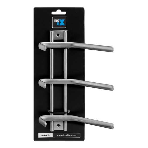 Colgador de Acero Inoxidable 6 Ganchos Doble (Blister) INOFIX
