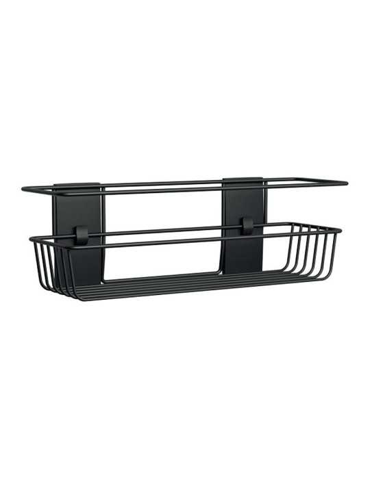 Command Cesto de Baño, Negro Mate, 32,5 x 9,5 x10 cm, 1 ud + 4 Tiras, Máx 3 Kg 3M