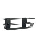 Command Cesto de Baño, Negro Mate, 32,5 x 9,5 x10 cm, 1 ud + 4 Tiras, Máx 3 Kg 3M