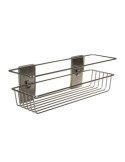 Command Cesto de Baño, Níquel Satinado, 32,5 x 9,5 x10 cm, 1 uds + 4 Tiras, Máx 3 Kg 3M