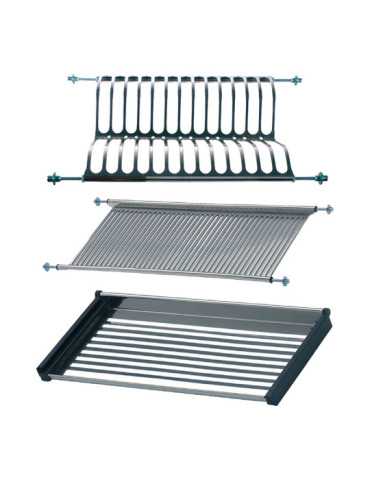 Escurreplatos y Vasos para Armario, ECR01, Acero Inoxidable, 800 x 280 x 65 mm MICEL