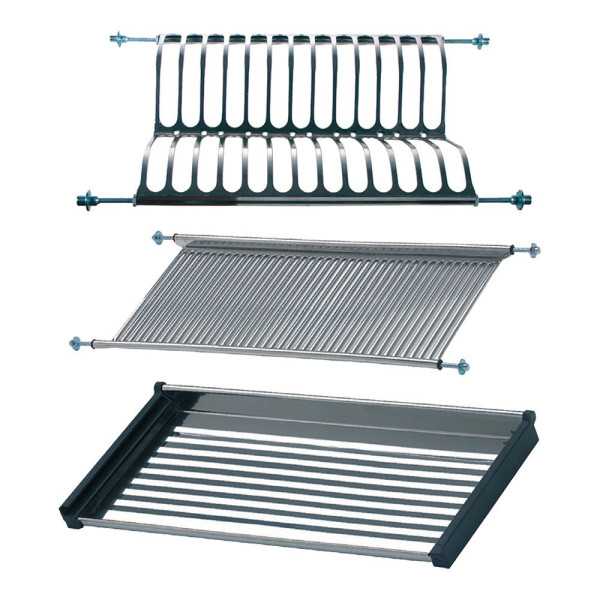 Escurreplatos y Vasos para Armario, ECR01, Acero Inoxidable, 800 x 280 x 65 mm MICEL