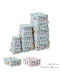 Cajas de Almacenamiento Encajables, Diseño Infantil, Medidas Variadas, Set 15 Piezas CAISON