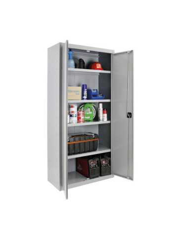 Armario Multiusos 2 Puertas 4 Baldas, 80 x 40 x 180 cm SIMON RACK 2