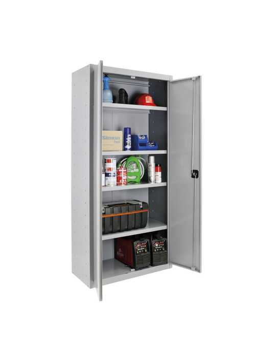 Armario Multiusos 2 Puertas 4 Baldas, 80 x 40 x 180 cm SIMON RACK