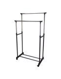 Perchero Metálico de Doble Barra con Altura Regulable de 90 A 160 cm MONDEX