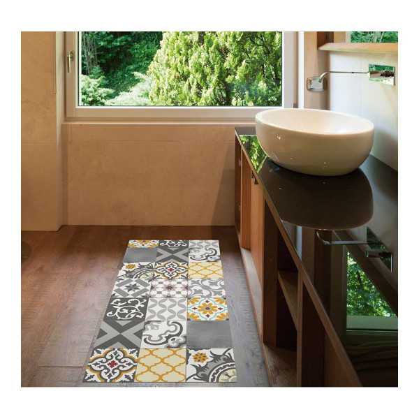 Alfombra Vinílica Croma Patch Gris-Ambar 50 x 110 cm CROMA COLLECTION
