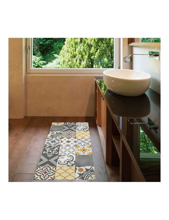 Alfombra Vinílica Croma Patch Gris-Ambar 50 x 110 cm CROMA COLLECTION