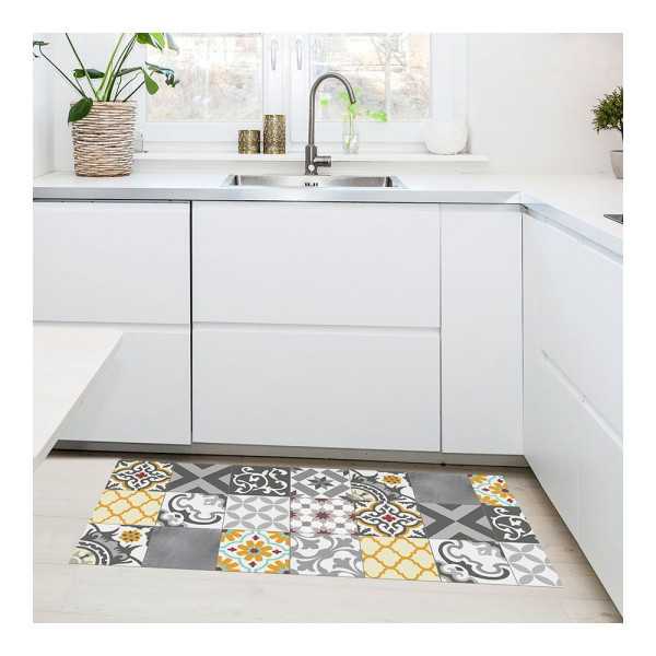 Alfombra Vinílica Croma Patch Gris-Ambar 50 x 110 cm CROMA COLLECTION