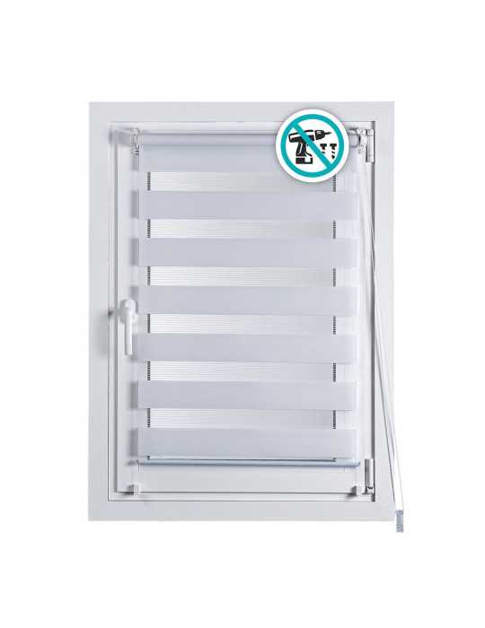 Estor Enrollable Clip & Fix, Noche & Dia, Blanco 60 x 180 cm CINTACOR - STOR PLANET