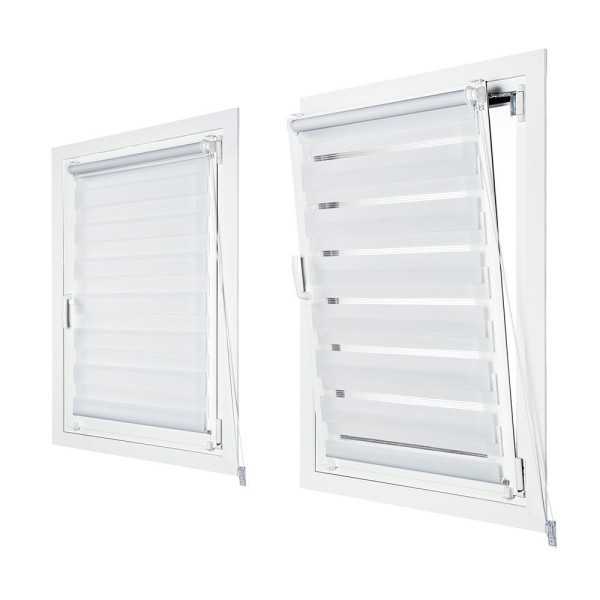 Estor Enrollable Clip & Fix, Noche & Dia, Blanco 120 x 180 cm CINTACOR - STOR PLANET