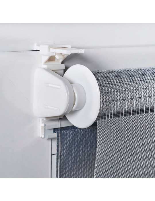 Estor Enrollable Clip & Fix, Noche & Dia, Plata 120 x 180 cm CINTACOR - STOR PLANET
