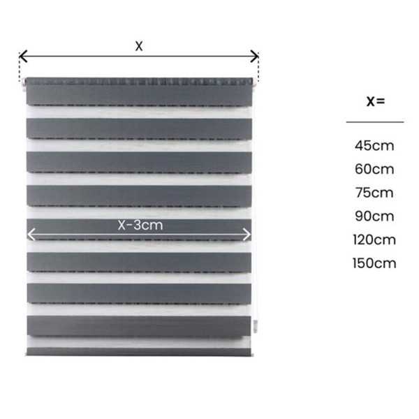 Estor Enrollable Clip & Fix, Noche & Dia, Plata 120 x 180 cm CINTACOR - STOR PLANET