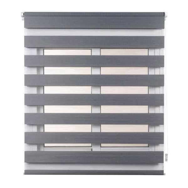 Estor Enrollable Clip & Fix, Noche & Dia, Plata 150 x 180 cm CINTACOR - STOR PLANET