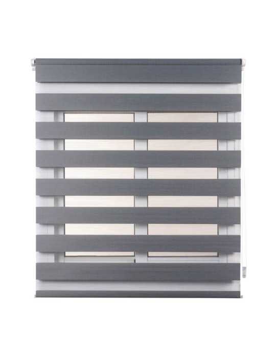 Estor Enrollable Clip & Fix, Noche & Dia, Plata 150 x 180 cm CINTACOR - STOR PLANET