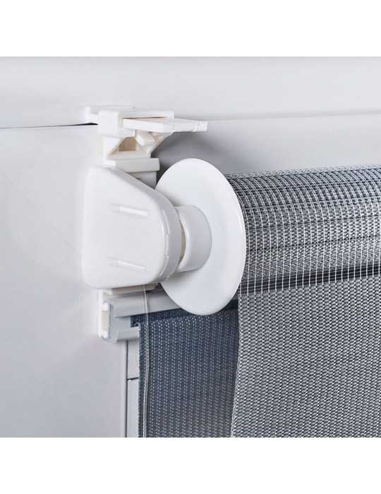 Estor Enrollable Clip & Fix, Noche & Dia, Plata 150 x 180 cm CINTACOR - STOR PLANET