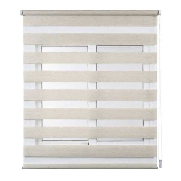 Estor Enrollable Clip & Fix, Noche & Dia, Lino 120 x 180 cm CINTACOR - STOR PLANET