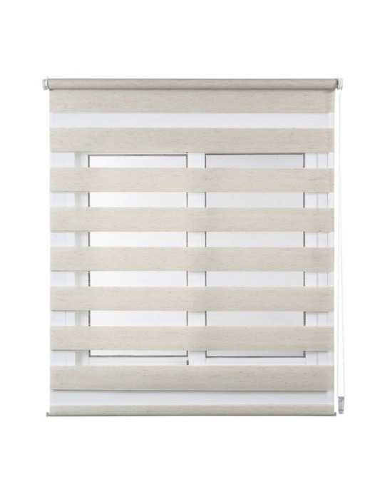 Estor Enrollable Clip & Fix, Noche & Dia, Lino 120 x 180 cm CINTACOR - STOR PLANET