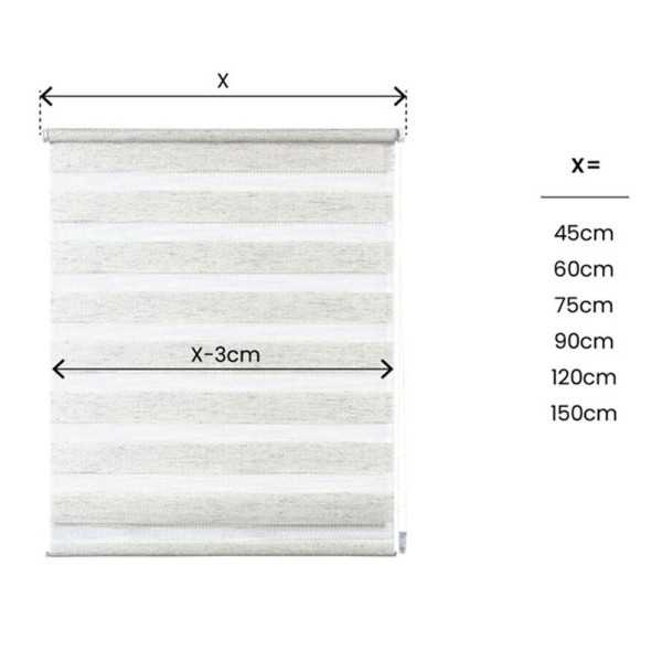 Estor Enrollable Clip & Fix, Noche & Dia, Lino 120 x 180 cm CINTACOR - STOR PLANET