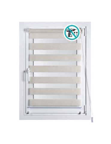 Estor Enrollable Clip & Fix, Noche & Dia, Lino 150 x 180 cm CINTACOR - STOR PLANET
