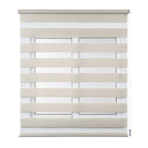 Estor Enrollable Clip & Fix, Noche & Dia, Lino 150 x 180 cm CINTACOR - STOR PLANET
