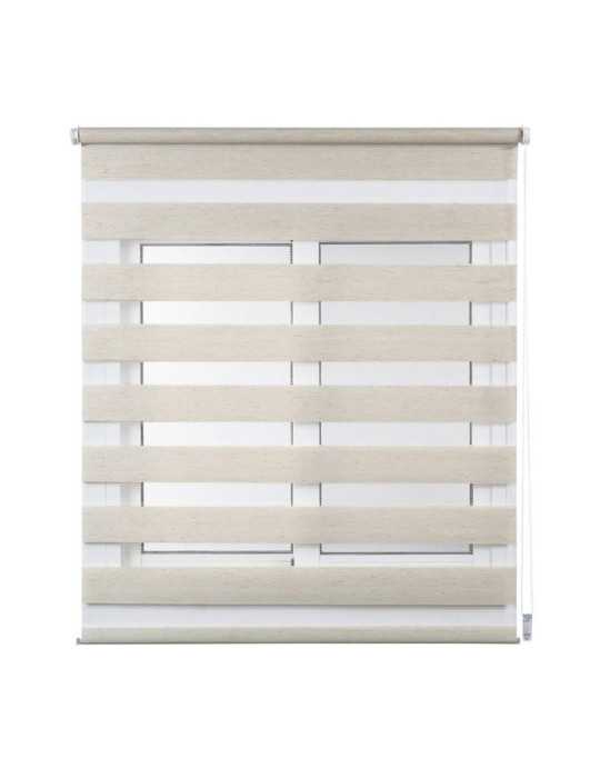 Estor Enrollable Clip & Fix, Noche & Dia, Lino 150 x 180 cm CINTACOR - STOR PLANET