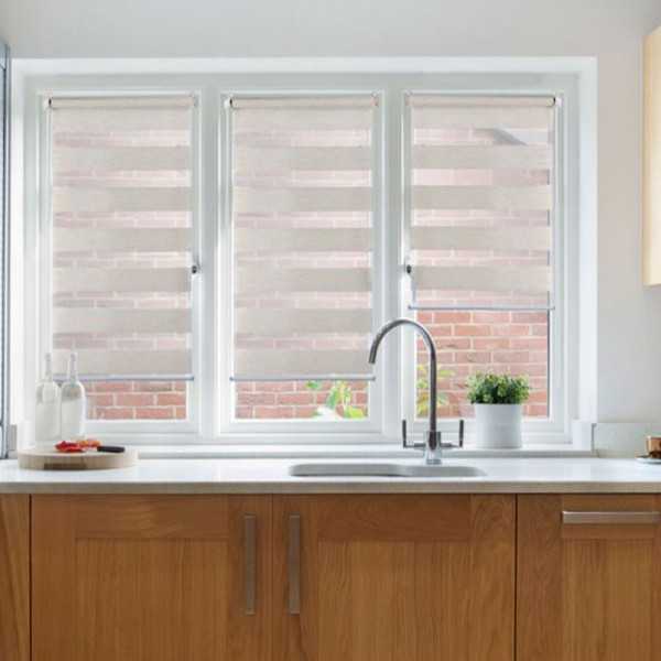 Estor Enrollable Clip & Fix, Noche & Dia, Lino 150 x 180 cm CINTACOR - STOR PLANET