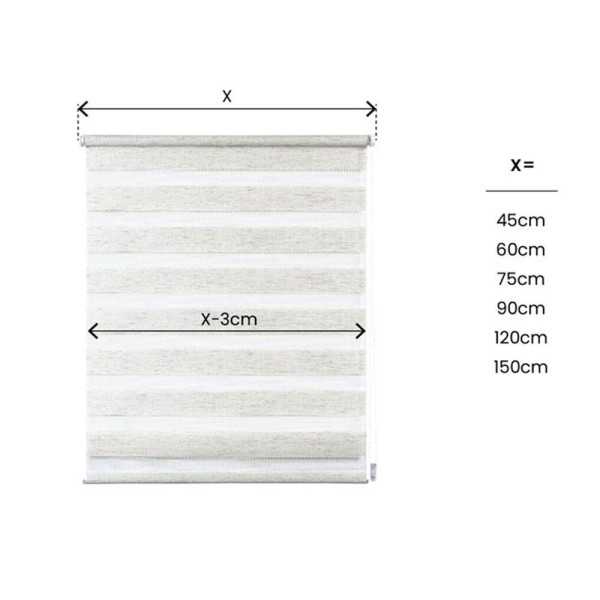 Estor Enrollable Clip & Fix, Noche & Dia, Lino 150 x 180 cm CINTACOR - STOR PLANET