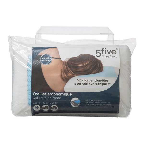 Almohada Ergonómica con Gel Refrescante 50 x 30 x 12 cm 5FIVE