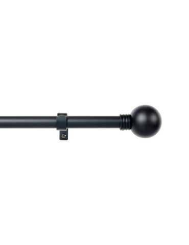 Kit Barra Cortina Anillo Negro Extensible de 160 - 300 cm CINTACOR