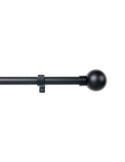 Kit Barra Cortina Anillo Negro Extensible de 160 - 300 cm CINTACOR