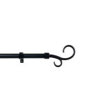 Kit Barra Cortina Báculo Negro Extensible de 160 - 300 cm CINTACOR
