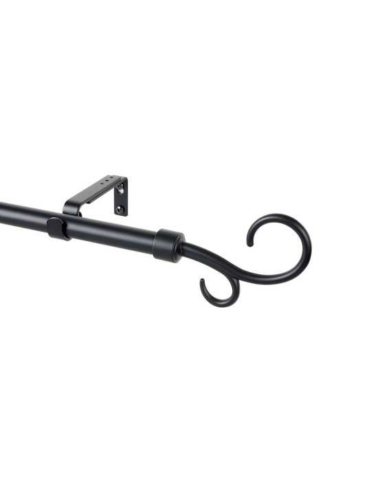 Kit Barra Cortina Báculo Negro Extensible de 160 - 300 cm CINTACOR